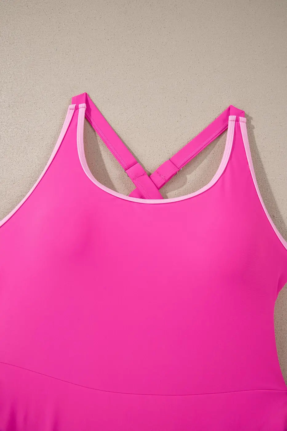 Swim Dress With Shorts | Pink One Piece Swimsuit Built In