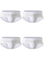 Aoelemen 4 Pack Men's Breathable U Convex Pouch Briefs
