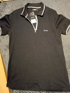 NEW with tag - MENS BOSS black zip Polo Shirt