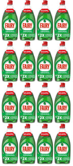 16 x Fairy Original Washing Up Liquid Green With Liftaction 654Ml