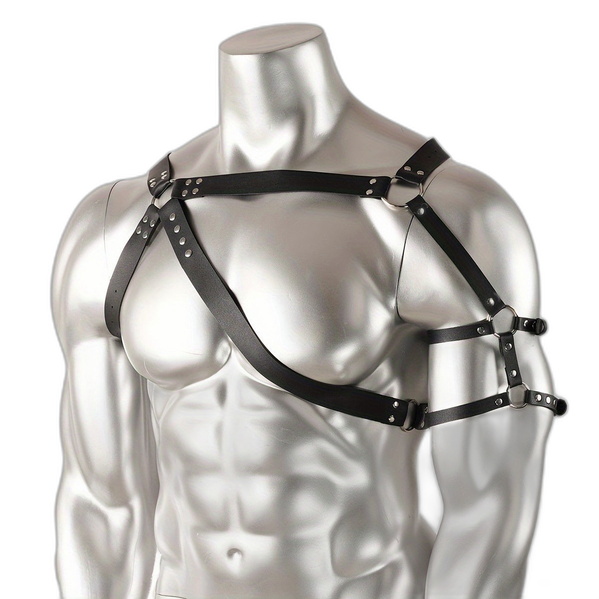 Asymmetric Leather Shoulder Harness