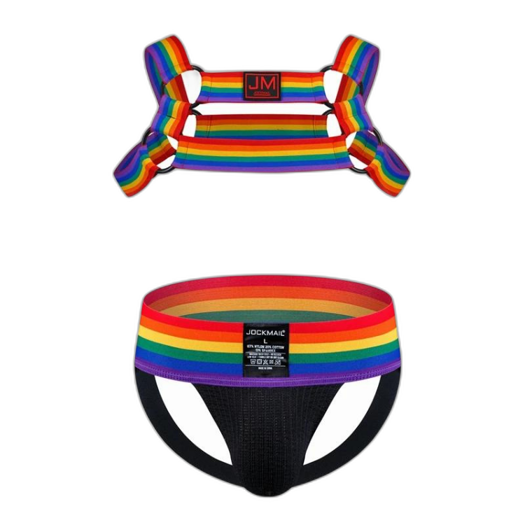 Jockmail Pride Warrior Rainbow Harness Set