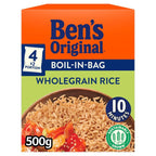12 x Bens Original Boil In Bag Wholegrain Rice 4 X 125G