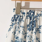 Women's Casual High-Waisted Printed Flared Skirt