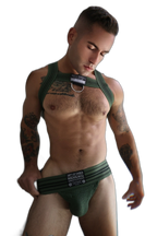 Breedwell Cumdump Bulldog Harness Army Green