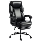 HOMCOM Adjustable Office Chair Reclining Computer Desk Chair with Footrest, Armrest, Casters, Black