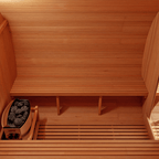 KOVE Outdoor Barrel Sauna – 5–6 Person Garden Sauna with 6kW Harvia Electric Heater