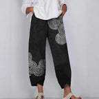 Minimalist Women's Pants Featuring A Patchwork Animal-print Design