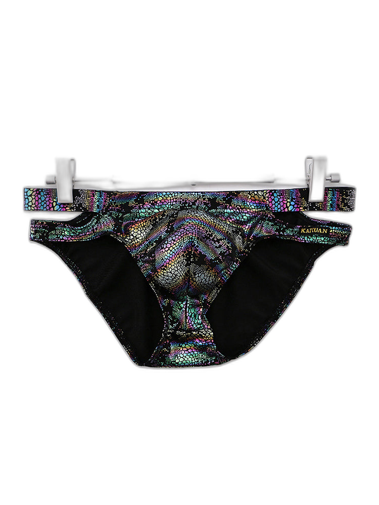 2-pack Men's Snake Print Hollow Briefs
