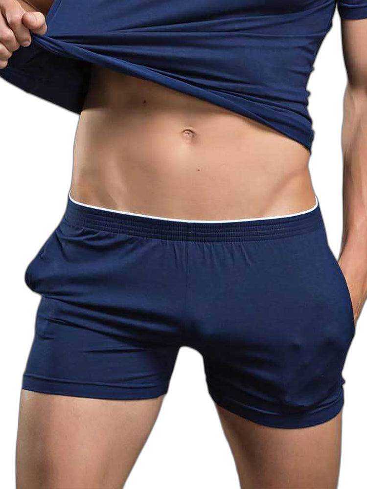 Solid Color Modal Home Boxers for Men