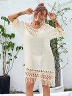 Women's Long Beach Dress Hand Crocheting Beach Dress