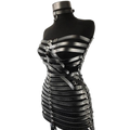 Seductive Black Bondage Harness Corset Dress