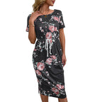 Casual Women's Black Dress High Waist