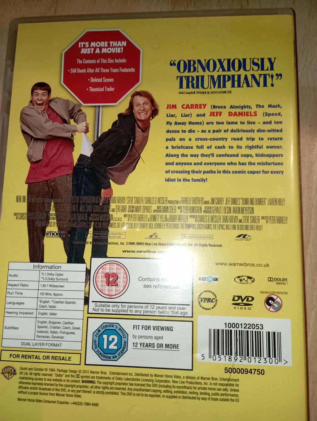 DVD : DUMB AND DUMBER