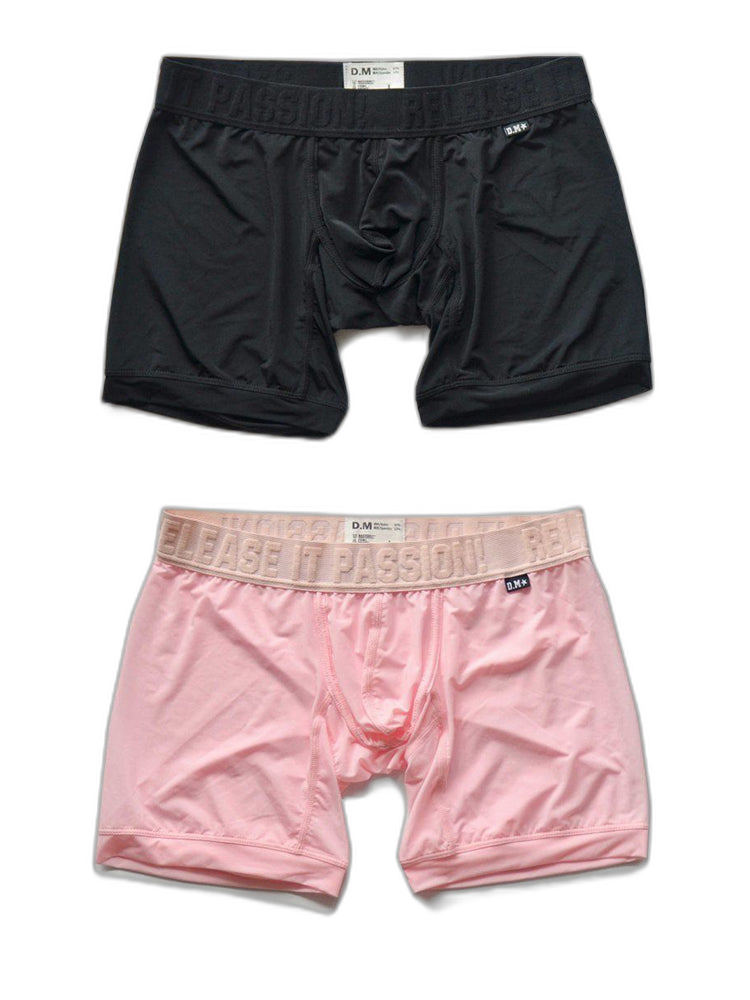 2 Pack Men's Trendy Breathable Ice Silk Boxer Briefs
