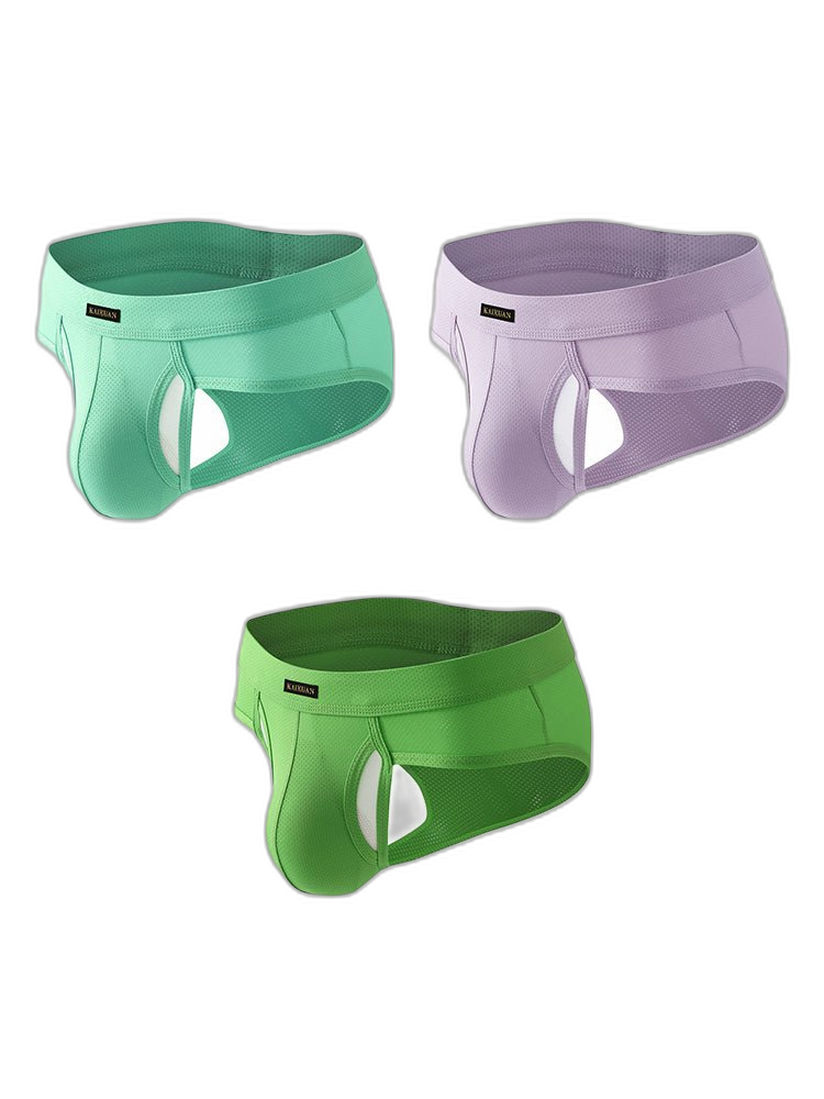 3 Pack Men's Seamless Comfort Sporty Cut Stretch Fit Briefs