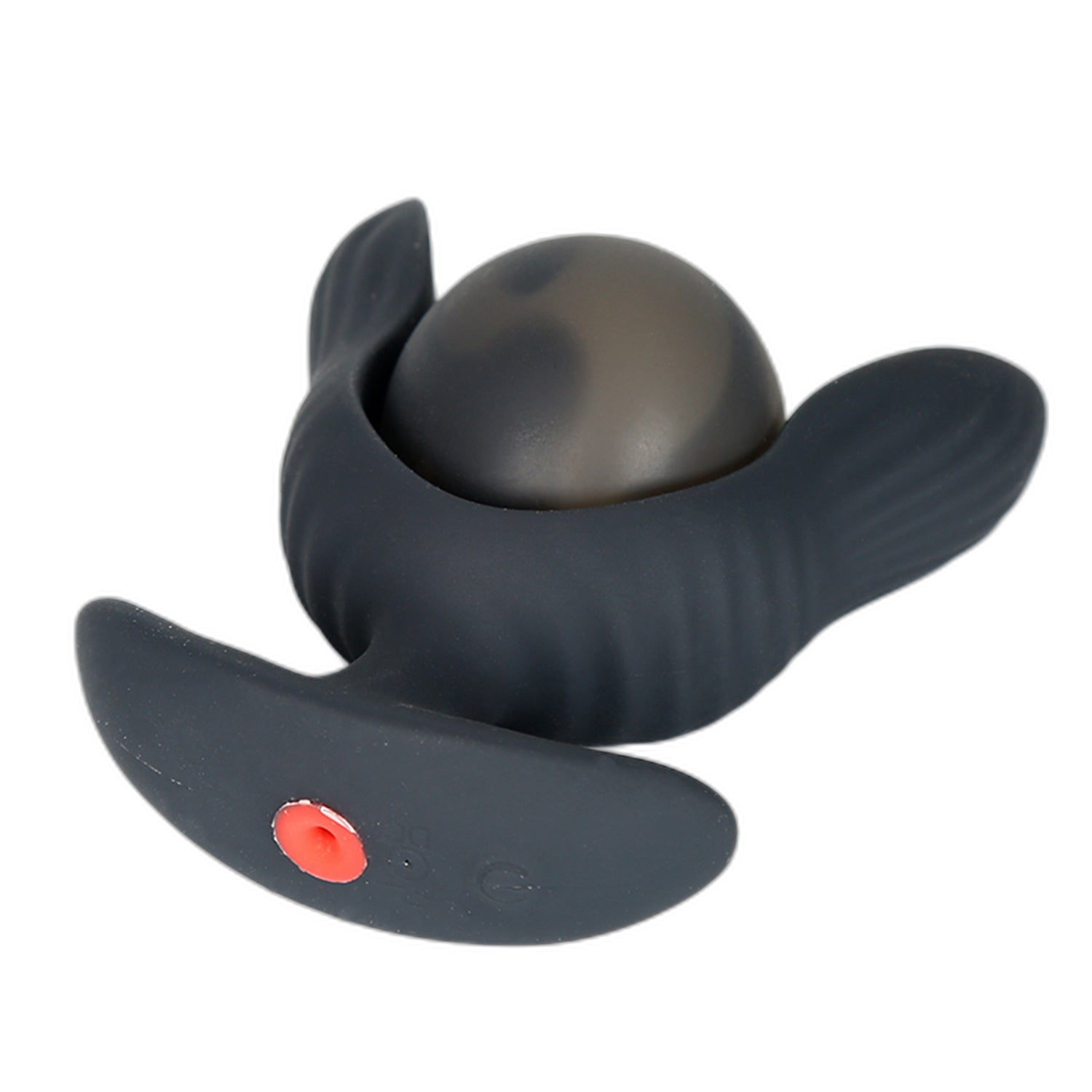 Petal - Inflatable Vibrating Butt Plug - Black Anal Dilator