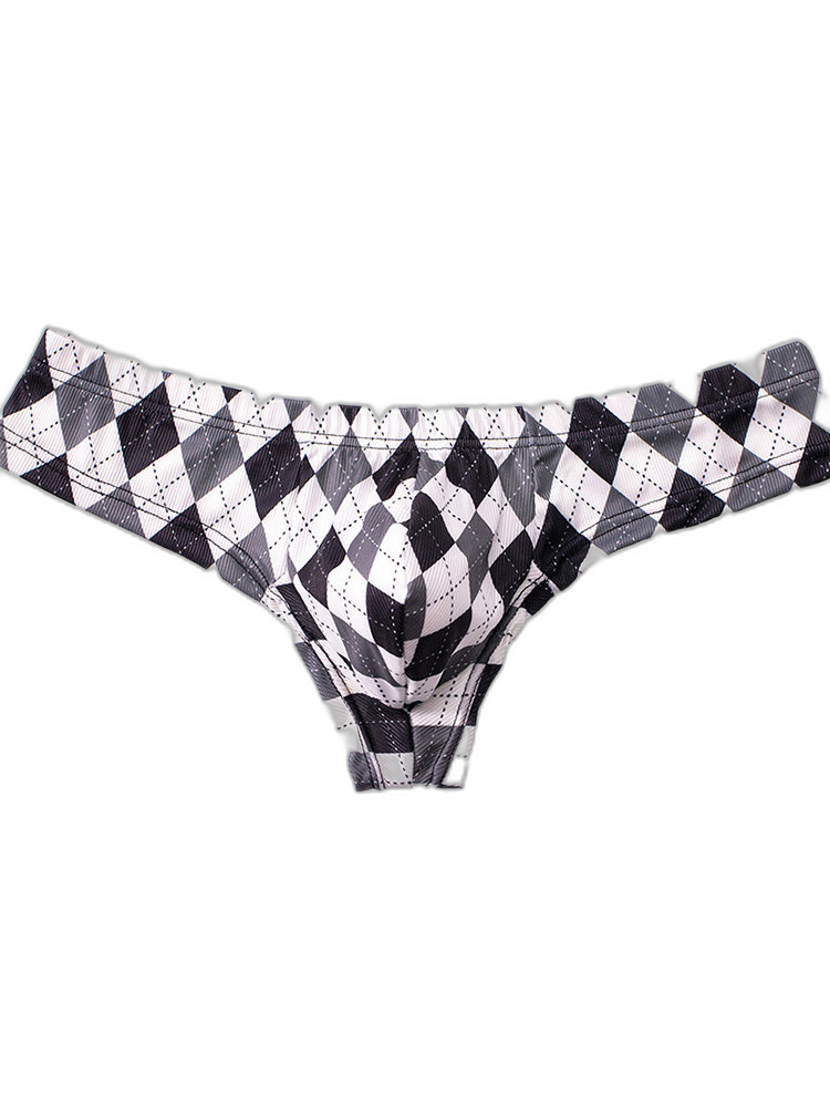 Men’s Low-Rise U-Convex Print Thong