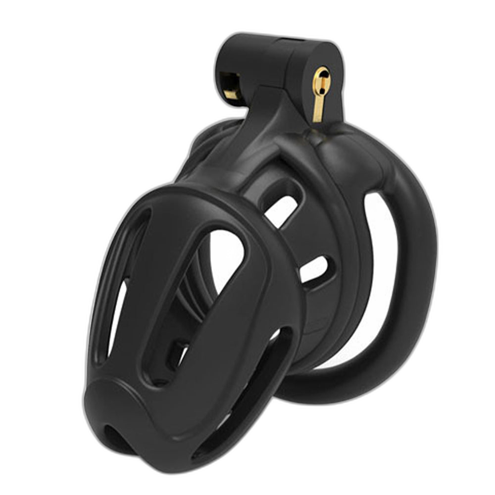 LOCK4D Armoured Flat Ring Chastity Cage
