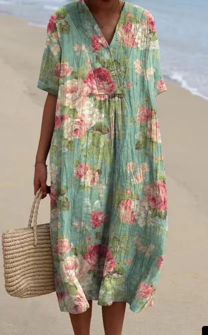 Women's Comfortable Loose Printed Long Dress