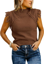 Casual Weaving Sleeveless Sweater Vest
