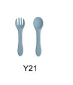 Baby Feeding Set - Silicone Spoon & Fork, Food-Grade BPA-Free