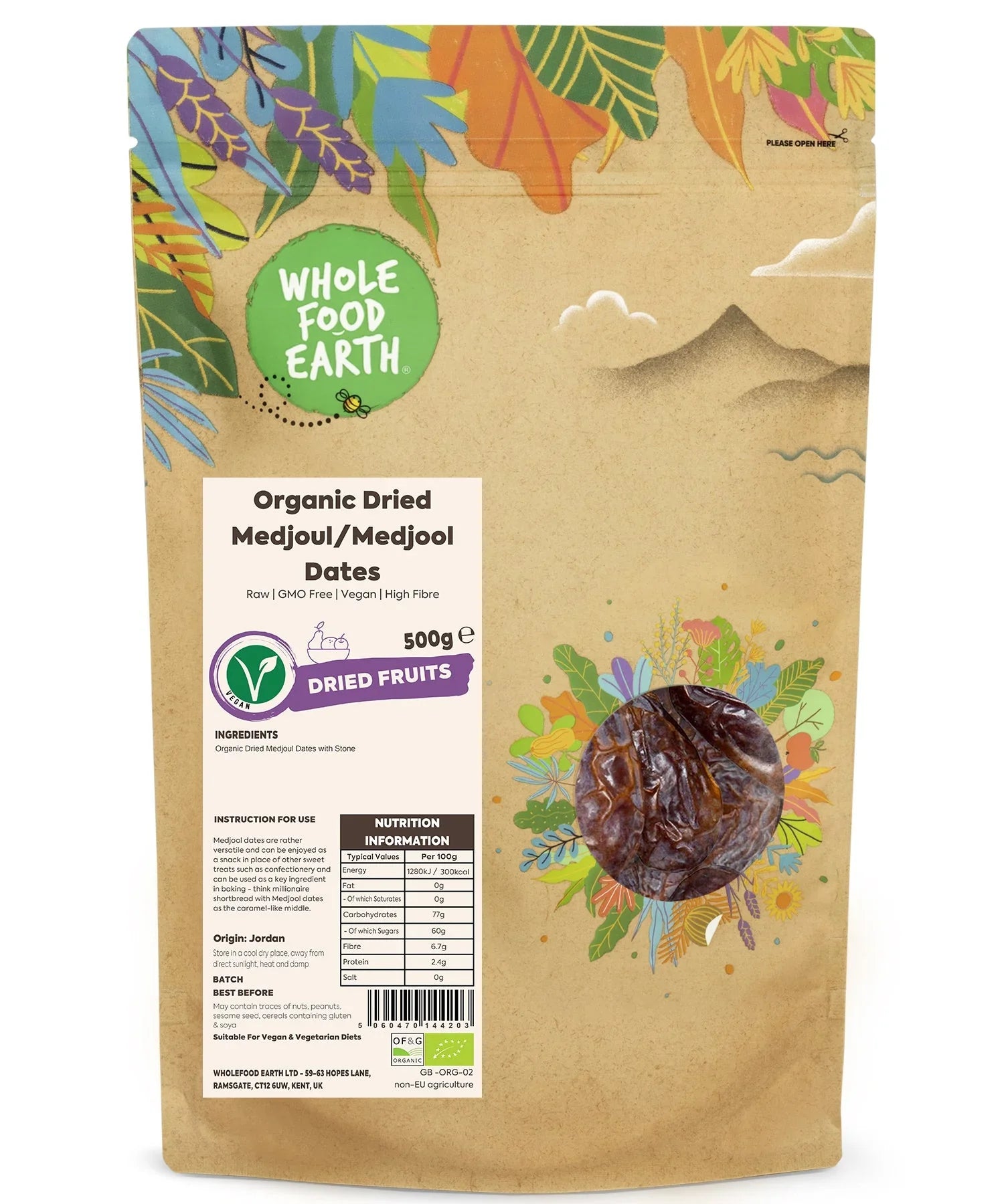 Organic Dried Medjoul/Medjool Dates