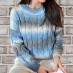 Fashionable Round-neck Sweet And Casual Sweater For Women