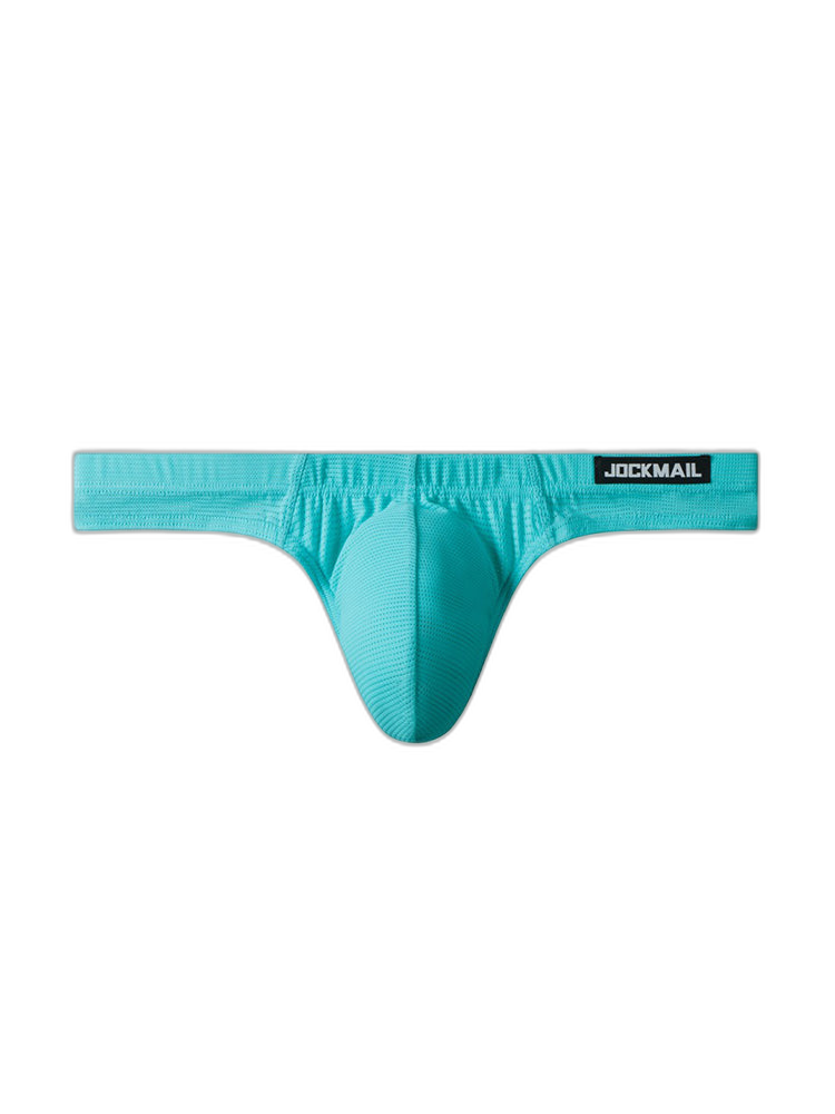 Men's Simple Breathable Mesh Pouch Thong & Strings
