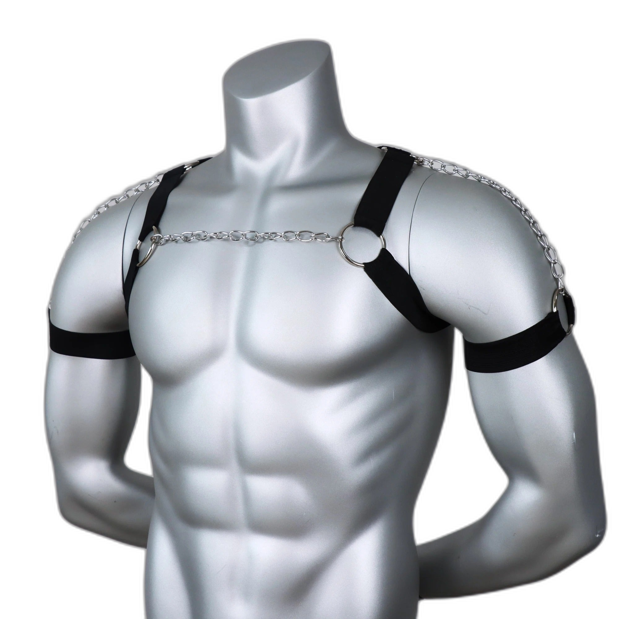 Black Elastic Chain Harness