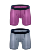 2 Pack Men’s Breathable Athletic Mesh Boxer Briefs
