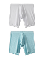 2 Pack Men's Mesh Transparent Sports Fitness Loose Boxer Briefs