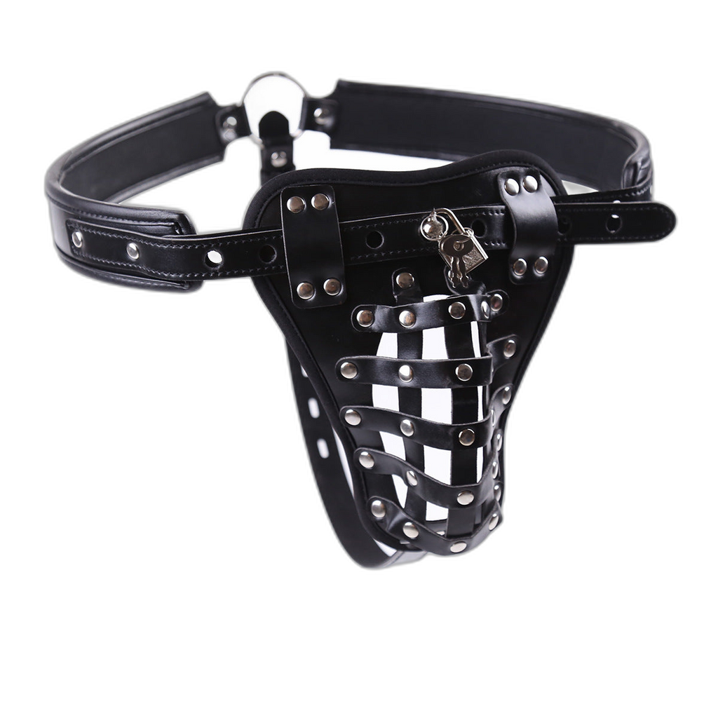 Leather Chastity Jockstrap
