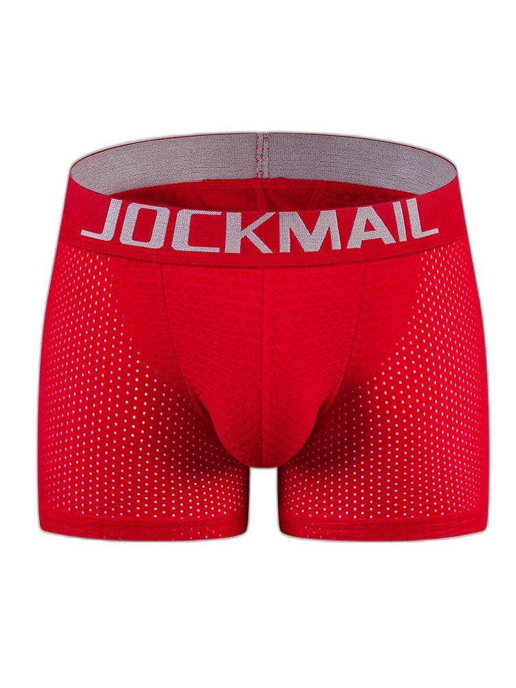 Sponge Cushion Mesh Buttock Boxer Briefs