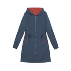 Fashion Plus Size Trench Coat Mid-length Loose Casual Reversible Coat