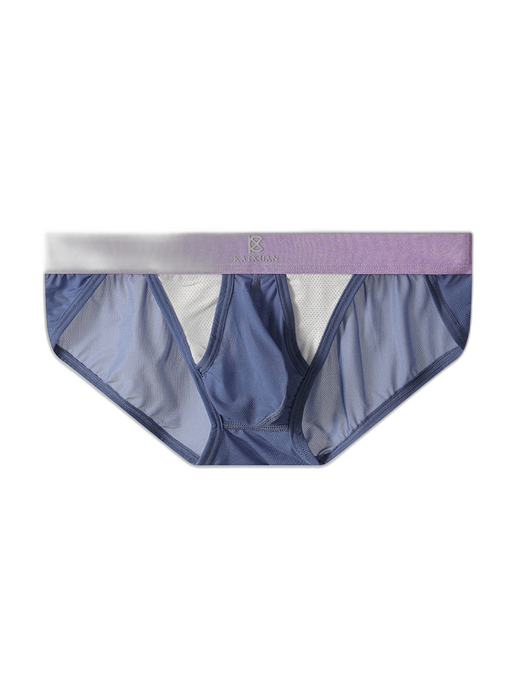3 Pack Men's Ice Silk Breathable Mesh Low-Rise Classic Briefs