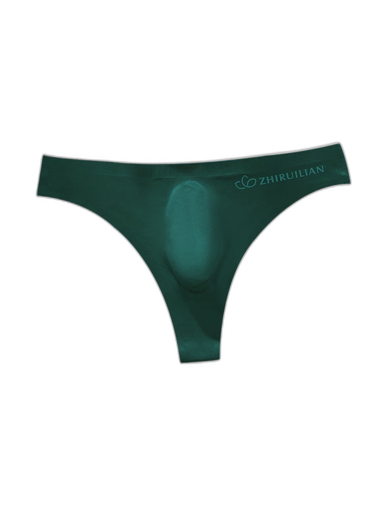 4-pack Men's Sexy Solid Color Letter Seamless Thong
