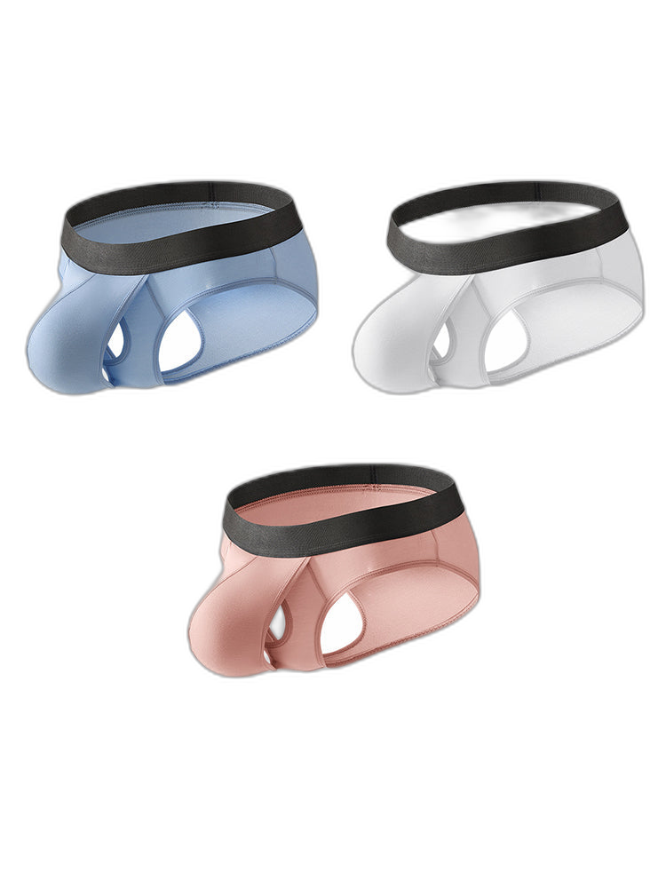 3-pack Men's Open Crotch Sexy Bullet Briefs