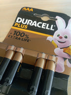 4 AAA DURACELL BATTERIES