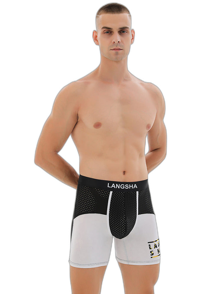 Men's Anti-Chafing Sports Boxer Briefs with Spacious Pouch