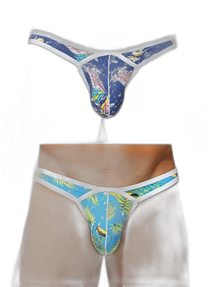2 Pack Men's U-Pouch Low-Rise Thong