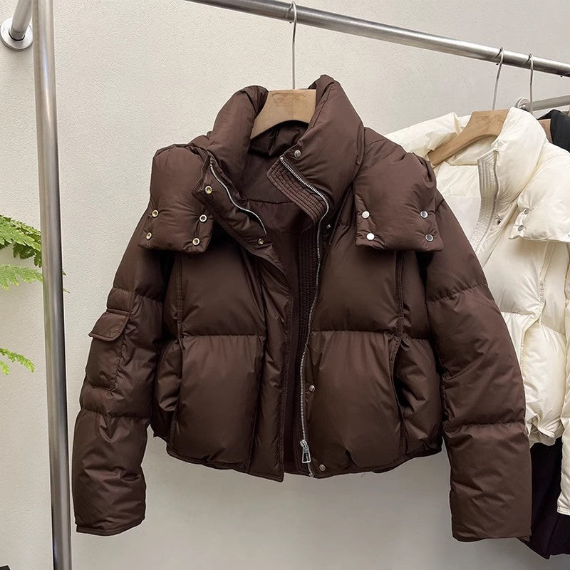 Women's Fashionable Loose-fitting Warm Hooded Jacket