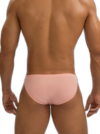 2 Pack Men's Solid Color Low Rise Sweat-Absorbent Large U-Shaped Small Pocket Briefs