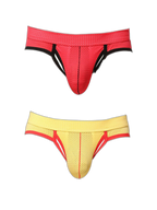 2 Pack Men's Breathable Side-Open Thin and Lightweight Supportive Fit Briefs