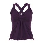 Deep V-neck Strap Pleated Bust Vest Spicy Girl-style Vintage Versatile Figure-hugging Top