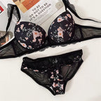 Plus Size Traceless Printed Underwear Women's Big Chest And Small Breast Holding