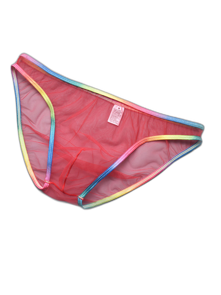 3-pack Men's Ultra-sheer Rainbow-edge Mesh Briefs