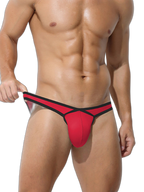 4 Pack Men's Low-Rise Sexy Narrow-Band Cooling U-Convex Breathable Comfortable Thong