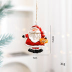 Festive Christmas Ornaments - Handcrafted Resin Gingerbread & Snowman Pendants