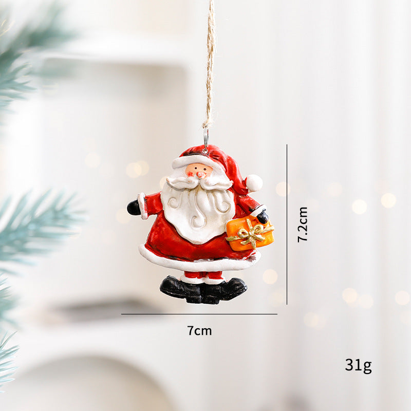 Festive Christmas Ornaments - Handcrafted Resin Gingerbread & Snowman Pendants